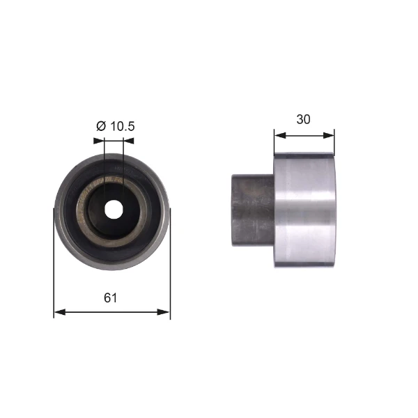 Rolo parasita da correia do mecanismo de distribuição de gás para Fiat Punto (176L)