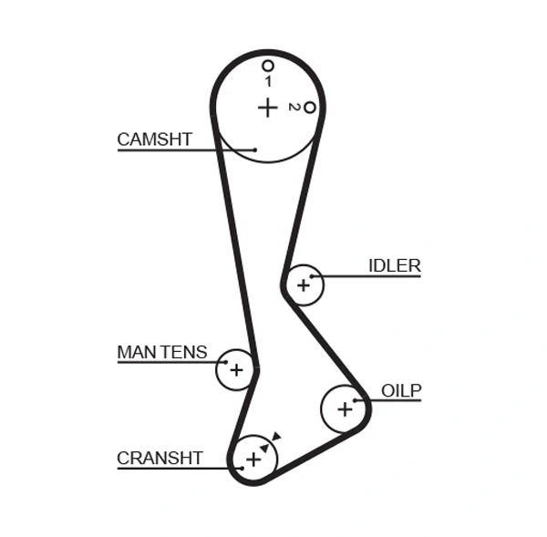 Correia do mecanismo de distribuição de gás, kit para Toyota Starlet (P7)