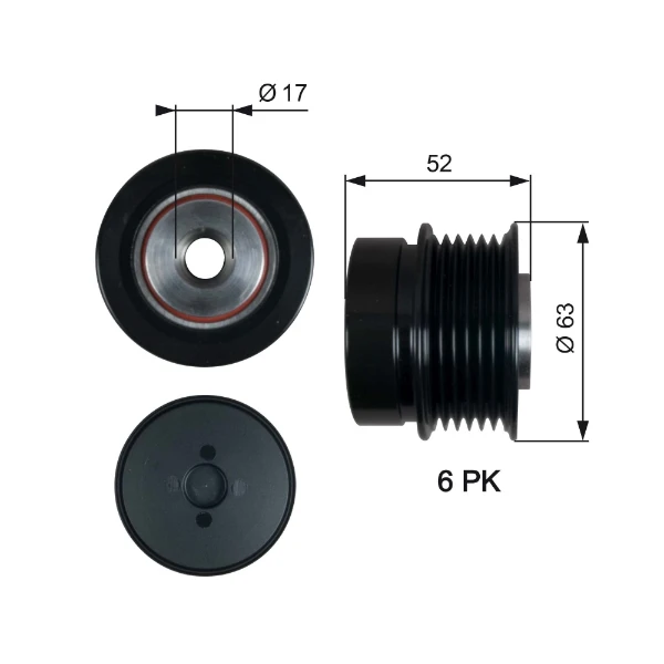 Polia do gerador para Land Rover Discovery (L319)