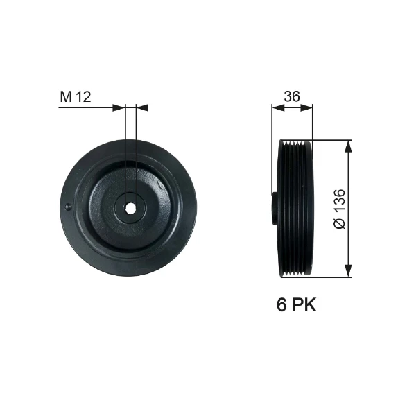 Polia de cambota para Renault 21 (L48)