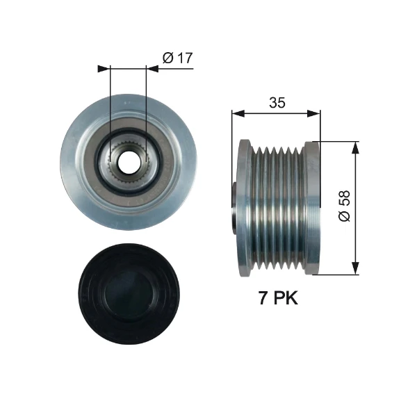 Polia do gerador para Toyota Corolla (R10)