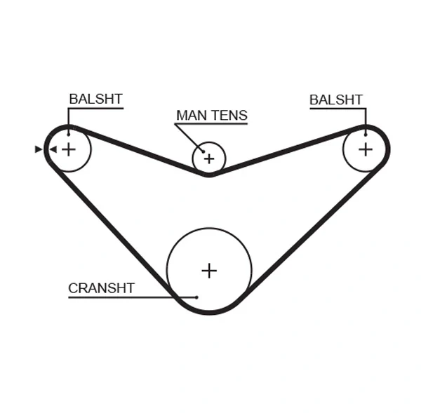 Correia do mecanismo de distribuição de gás, kit para Honda Accord (CB3, CB7)