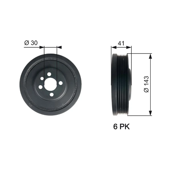 Polia de cambota para Volkswagen Bora (1J6)