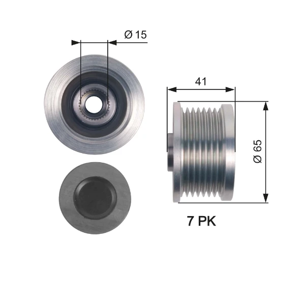 Polia do gerador para Toyota Hiace (H1, H2)