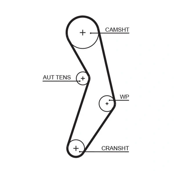 Correia do mecanismo de distribuição de gás, kit para Fiat Punto (176C)