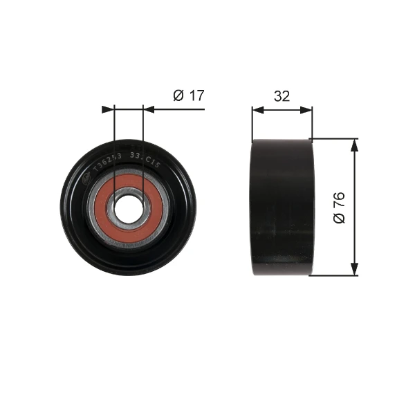 Rolo de reguladora de tensão da correia de transmissão para Hyundai H-1 STAREX (TQ)