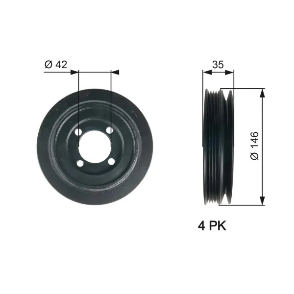 Polia de cambota Opel Astra F