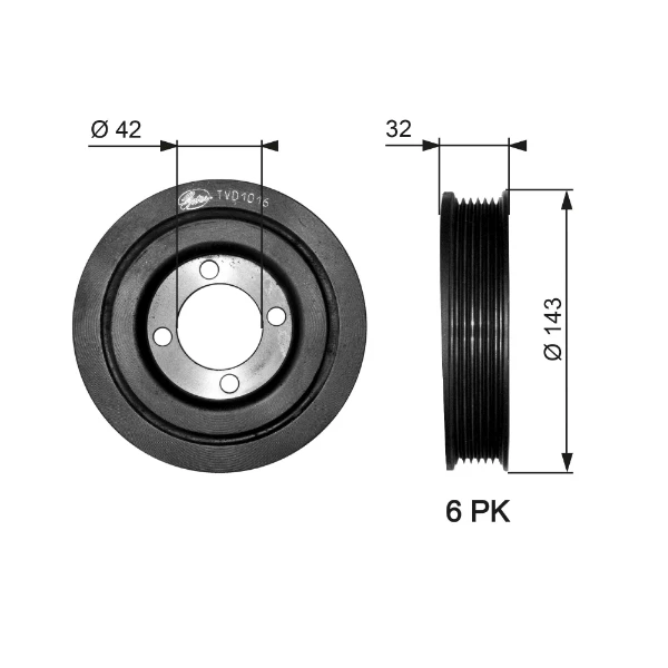 Polia de cambota para Opel Frontera (5MWL4)