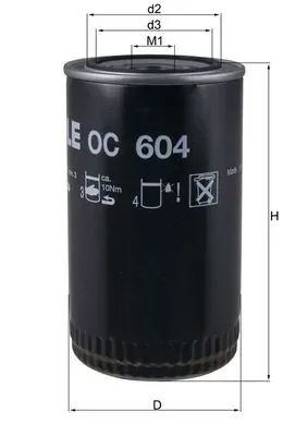 Filtro de óleo OC604 Mahle Original