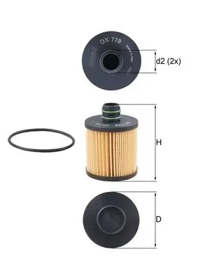 Filtro de óleo OX779D Mahle Original