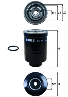 Filtro de combustível KC83D Mahle Original
