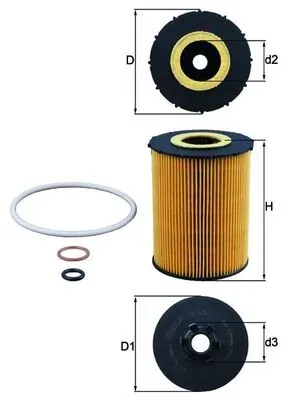 Filtro de óleo OX636D Mahle Original