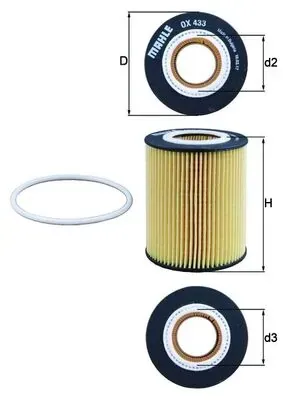 Filtro de óleo OX433D Mahle Original
