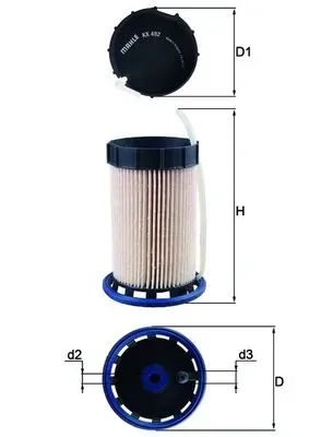 Filtro de combustível KX492 Mahle Original