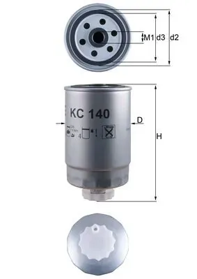 Filtro de combustível KC140 Mahle Original