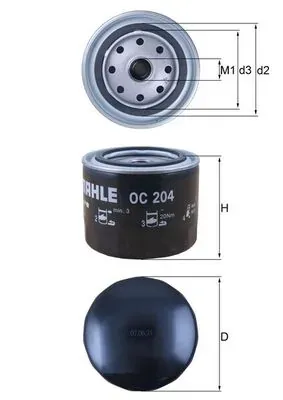 Filtro de óleo OC204 Mahle Original