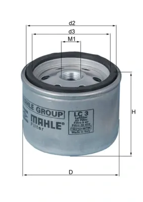 Filtro de ar comprimido de turbina LC3 Mahle Original