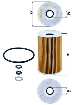 Filtro de óleo OX351D Mahle Original