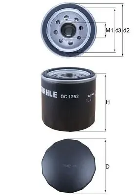 Filtro de óleo OC1252 Mahle Original
