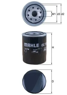 Filtro de óleo OC105 Mahle Original