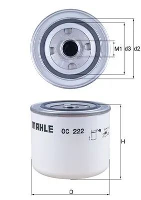 Filtro de óleo OC222 Mahle Original