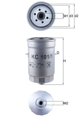 Filtro de combustível KC1011 Mahle Original