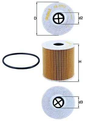 Filtro de óleo OX3392D Mahle Original