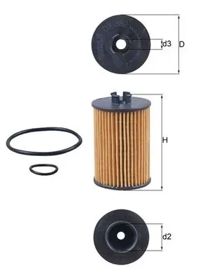 Filtro de óleo OX382D Mahle Original