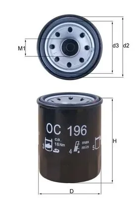 Filtro de óleo OC196 Mahle Original
