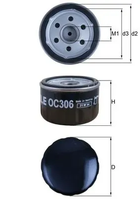 Filtro de óleo OC306 Mahle Original