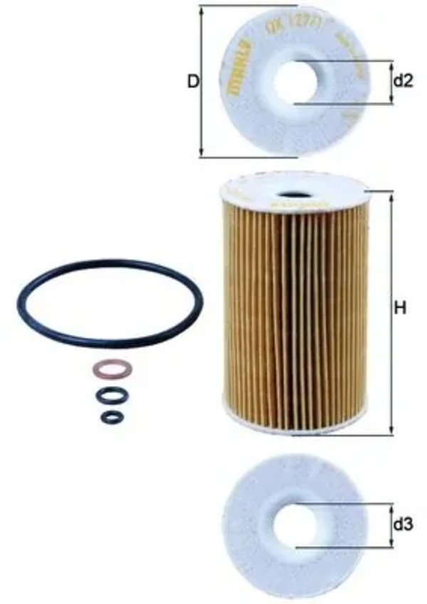 OX1271D Mahle Original filtro de óleo