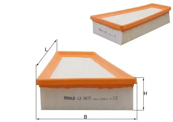 Filtro de ar LX3477 Mahle Original