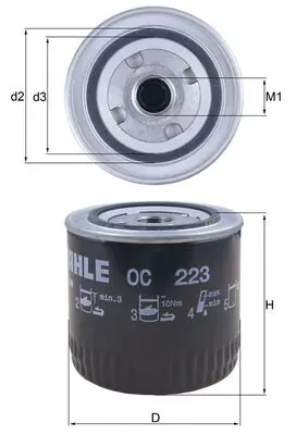Filtro de óleo OC223 Mahle Original