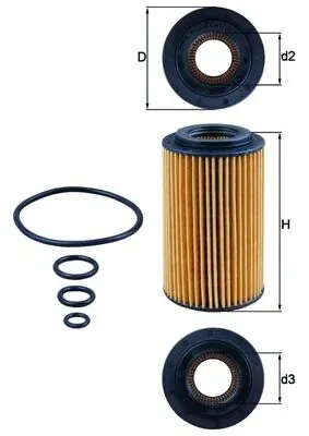 Filtro de óleo OX1537D Mahle Original