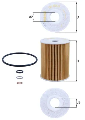 Filtro de óleo OX3553D Mahle Original