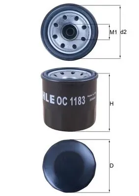 Filtro de óleo OC1183 Mahle Original