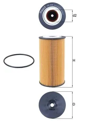Filtro de óleo OX358D Mahle Original