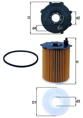 Filtro de óleo OX1712D Mahle Original