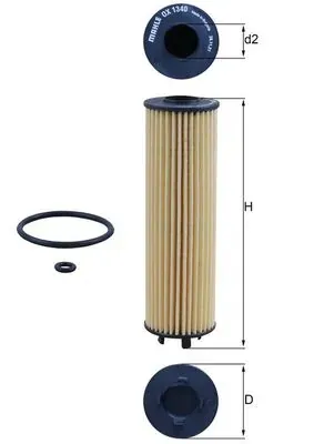Filtro de óleo OX1340D Mahle Original