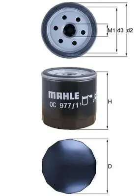 Filtro de óleo OC9771 Mahle Original