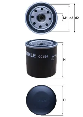 Filtro de óleo OC534 Mahle Original