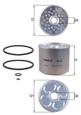 Filtro de combustível KX23D Mahle Original