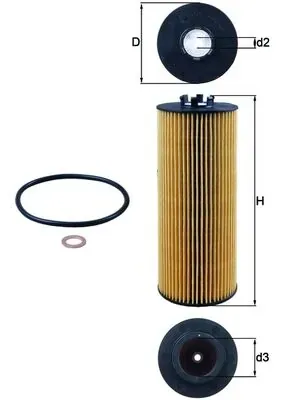 Filtro de óleo OX164D Mahle Original