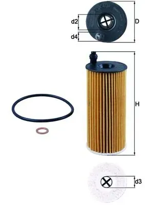 Filtro de óleo OX404D Mahle Original