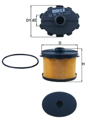 Filtro de combustível KX84D Mahle Original