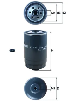 Filtro de combustível KC503D Mahle Original