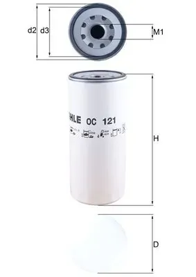 Filtro de óleo OC121 Mahle Original