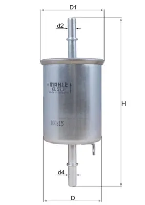 Filtro de combustível KL573 Mahle Original