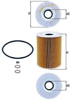 Filtro de óleo OX254D3 Mahle Original