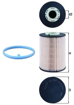 Filtro de combustível KX393D Mahle Original